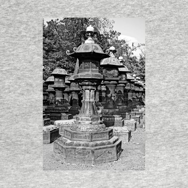 Ueno Park Stone Lantern Army by bobmeyers